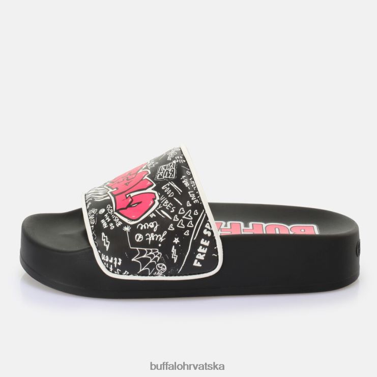 crno Buffalo lake graffiti platform slide vegan |slajdova TDD6T183